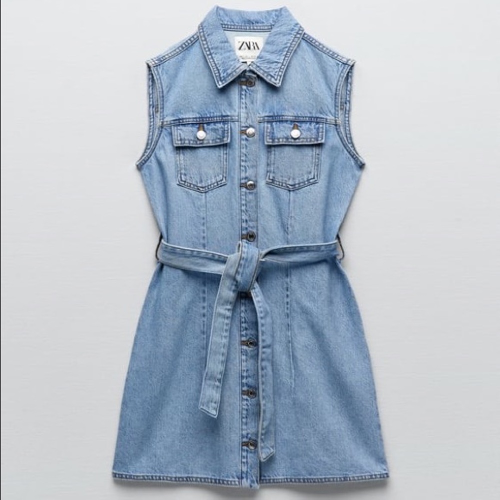 Zara denim mini dress NWOT